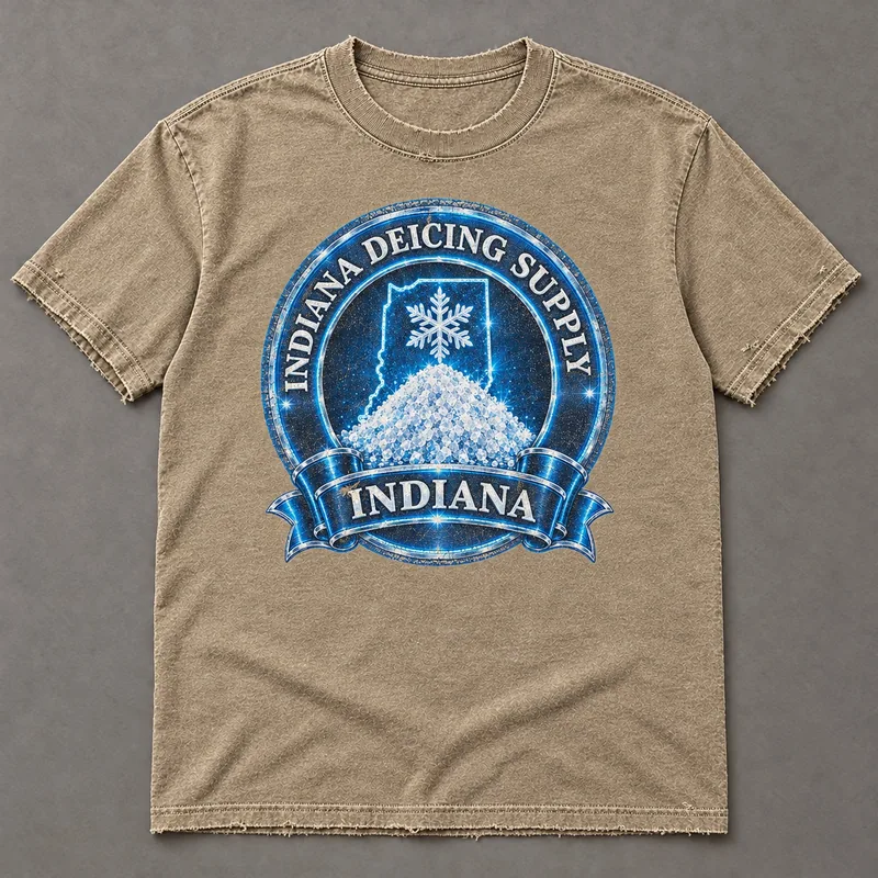 Indiana Deicing Supply tee with state badge